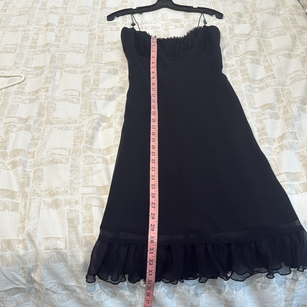Abs By Allen Schwartz Womens Slip Dress Black Scoop Neck beaded straps - Picture 13 of 16